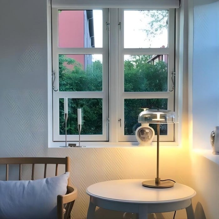 Marino Bloshi Runde Glas Tischlampe - Kaufen Sie eine, erhalten Sie eine gratis!