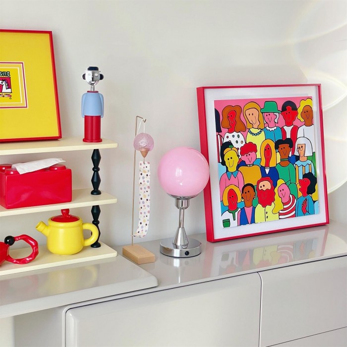 Vitale Bauhaus Candy Ball Glas Tischlampe - Kaufen Sie eine und erhalten Sie eine gratis!