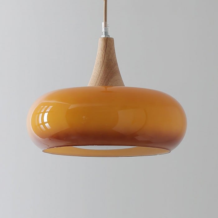 Violetta Bauhaus-Style Orange Disc Pendant Light | Buy One, Get One Free