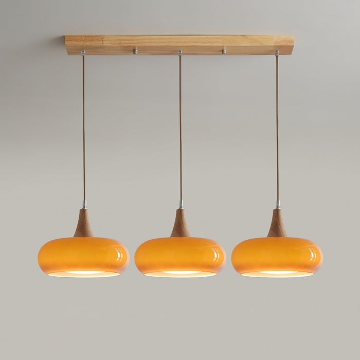 Violetta Bauhaus-Style Orange Disc Pendant Light | Buy One, Get One Free