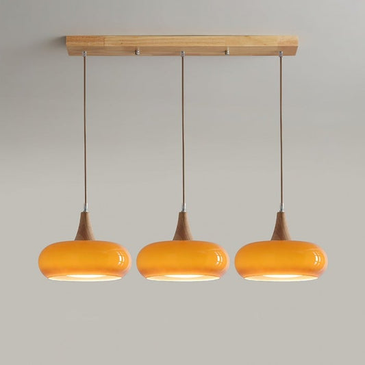 Violetta Bauhaus-Style Orange Disc Pendant Light | Buy One, Get One Free