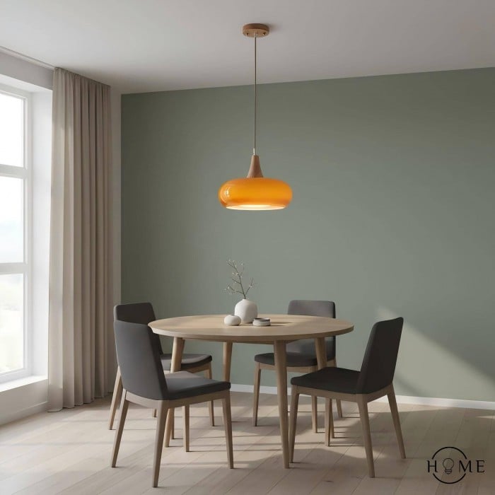 Violetta Bauhaus-Style Orange Disc Pendant Light | Buy One, Get One Free