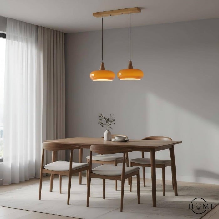Violetta Bauhaus-Style Orange Disc Pendant Light | Buy One, Get One Free
