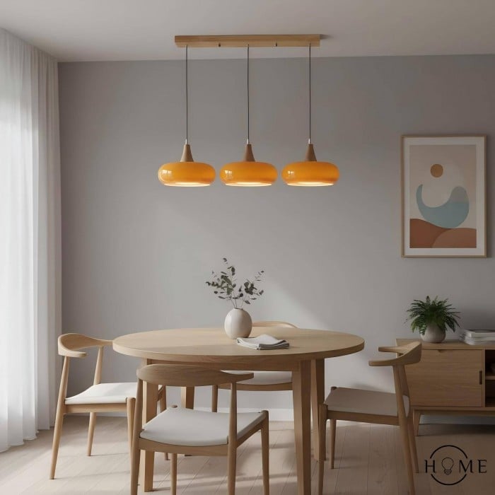 Violetta Bauhaus-Style Orange Disc Pendant Light | Buy One, Get One Free