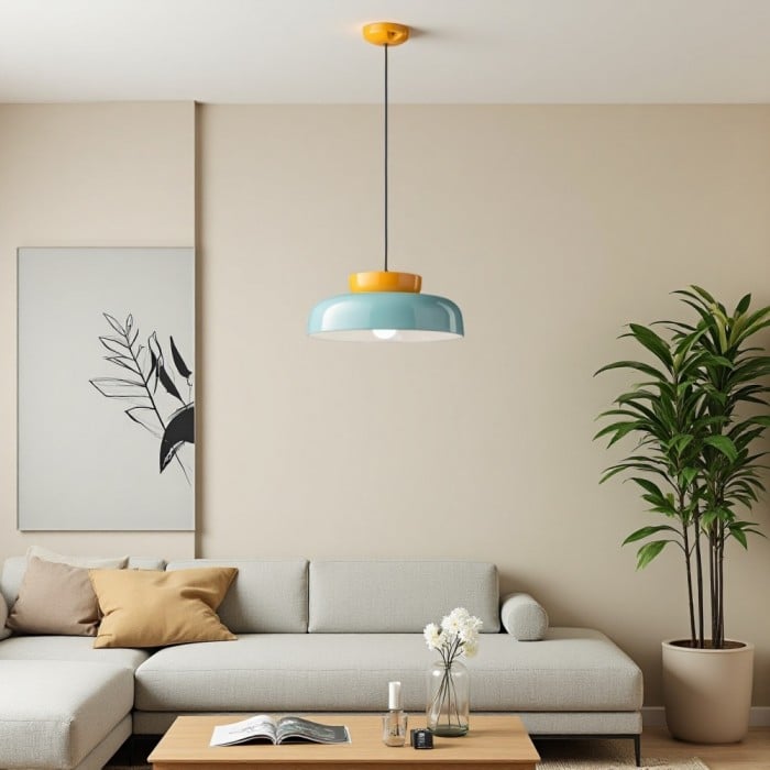 Alessandra Bauhaus-inspirierte Pendelleuchte Disklampe | Kaufen Sie eins, erhalten Sie eins im Angebot